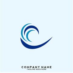 Water wave Logo Template