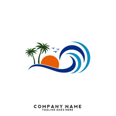 Water wave Logo Template