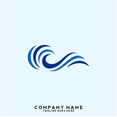 Water wave Logo Template