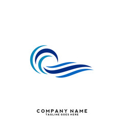 Water wave Logo Template