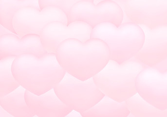淡いピンクのハート