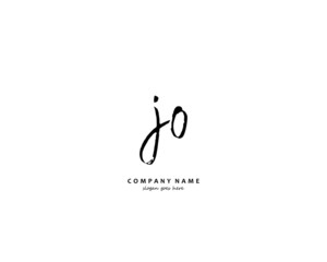  JO Initial letter logo template vector