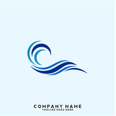 Water wave Logo Template