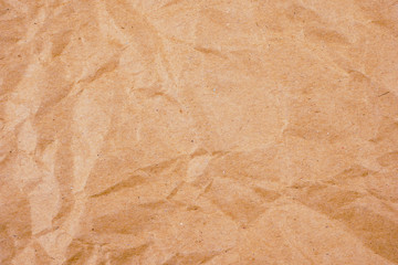 background old brown crumpled paper texture