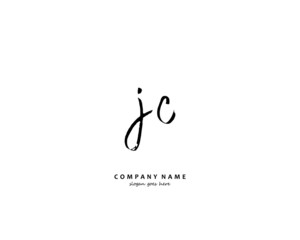  JC Initial letter logo template vector