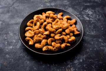 Kaju Pakoda/pakora OR Cashew Nut Fritters or bhajji, is a tasty snack from India, served as Chakna
