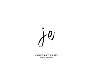 Fototapeta premium JE Initial letter logo template vector