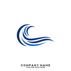 Water wave Logo Template