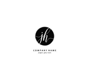  JH Initial letter logo template vector