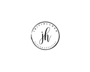  JH Initial letter logo template vector