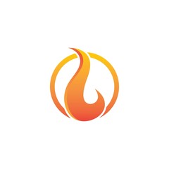 Fire flame Logo Template vector icon Oil, gas and energy logo concept