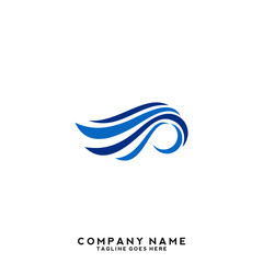 Obraz premium Szablon Logo fala wody