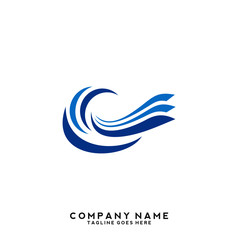 Water wave Logo Template