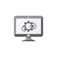 Computer settings color vector illustration