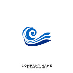 Fototapeta premium Water wave Logo Template