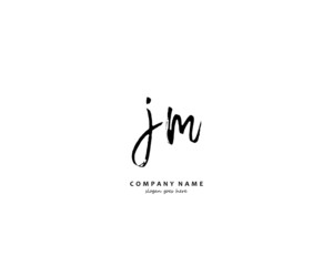  JM Initial letter logo template vector