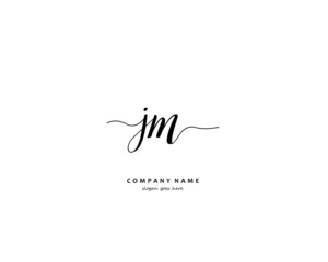  JM Initial letter logo template vector