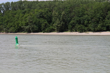 Buoy on Danube river, Bratislava, Slovakia