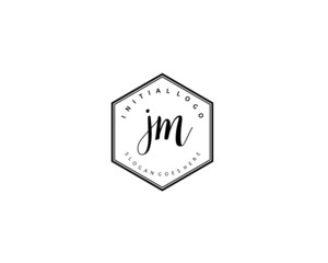 Fototapeta premium JM Initial letter logo template vector