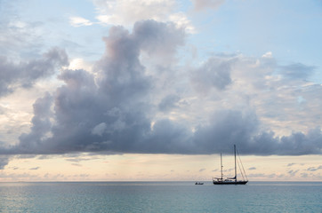 Fototapeta premium sailing boat in the sea