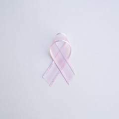 Top view small ribbon awareness concept