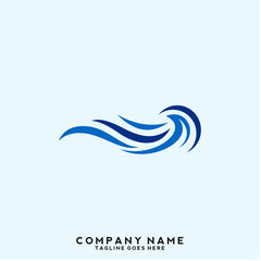 Water wave Logo Template