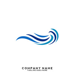 Obraz premium Water wave Logo Template
