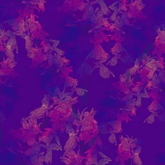 Wallpaper murals Orchidee Seamless pattern with forest orchid.