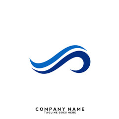 Water wave Logo Template