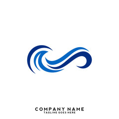 Water wave Logo Template