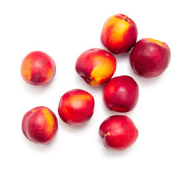 Ripe nectarine isolated on a white background