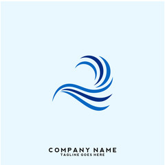 Water wave Logo Template