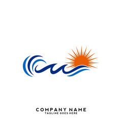 Water wave Logo Template