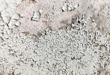 Stucco cracked on the wall as abstract background