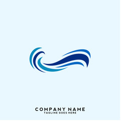 Water wave Logo Template
