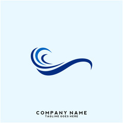 Water wave Logo Template