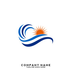 Water wave Logo Template