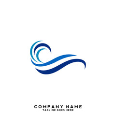 Water wave Logo Template