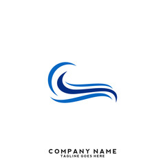 Water wave Logo Template