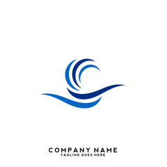 Water wave Logo Template