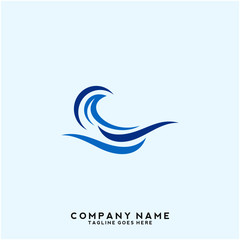 Water wave Logo Template