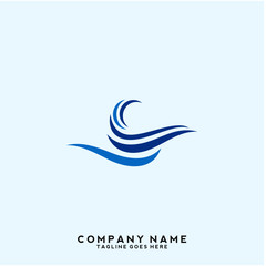 Water wave Logo Template