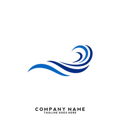 Water wave Logo Template