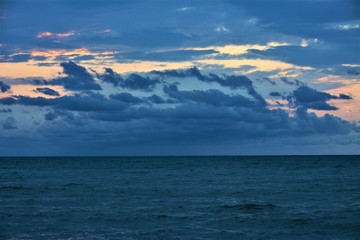 before sunrise on the beach