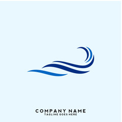 Water wave Logo Template