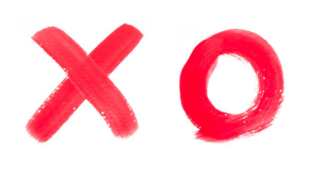 Fototapeta premium abstract red watercolor on white background
