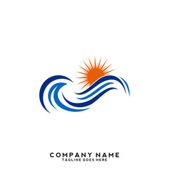 Water wave Logo Template