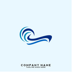 Water wave Logo Template