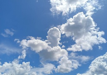 Naklejka na ściany i meble blue sky with the clouds