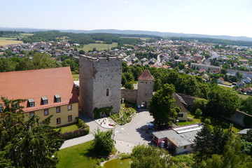 Fototapeta na wymiar Blick vom Bergfried Burg Lengenfeld